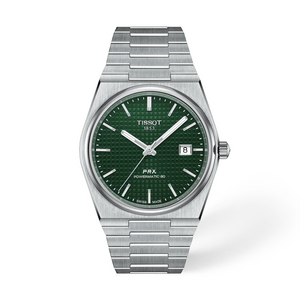 Tissot PRX T137.407.11.091.00 Men's Automatic Watch – Green Dial & Silver Stainless Steel Strap | ساعة تيسو PRX رجالي مينا أخضر