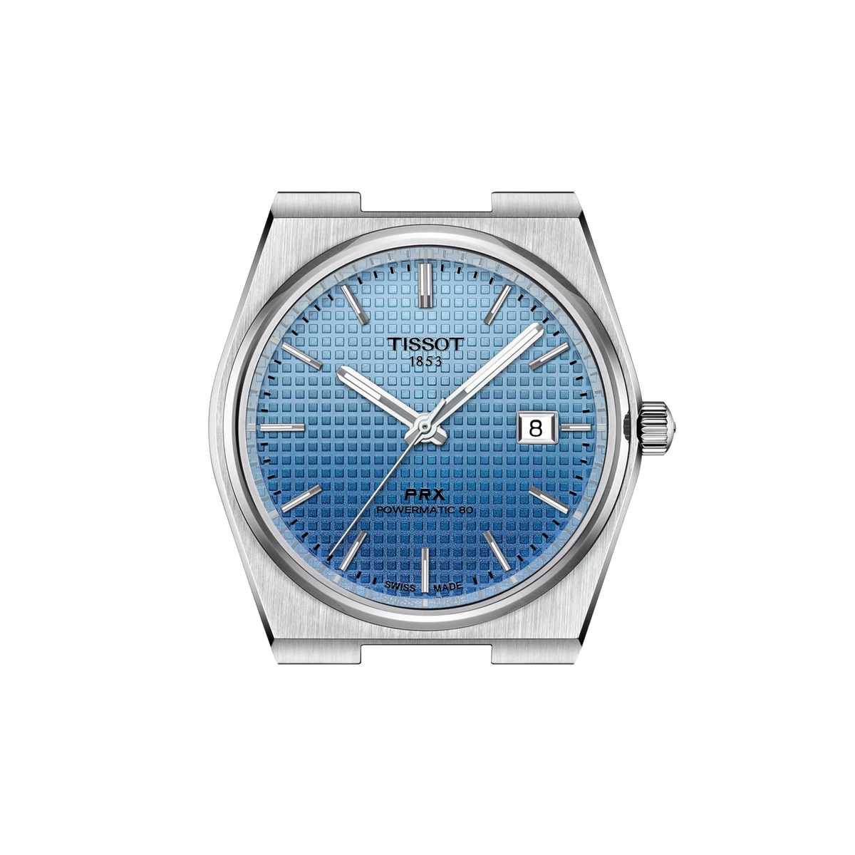 Tissot PRX T137.407.11.351.01 Men's Automatic Watch – Ice Blue Gradient Dial & Silver Stainless Steel Strap – view 2