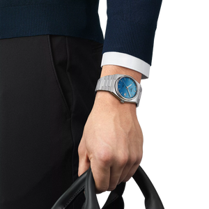 Tissot PRX T137.407.11.351.01 Men's Automatic Watch – Ice Blue Gradient Dial & Silver Stainless Steel Strap – view 5