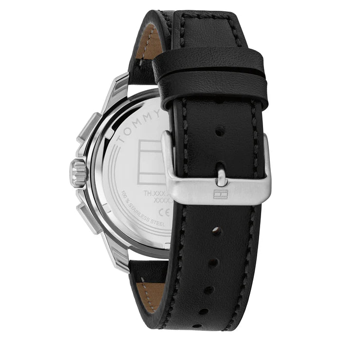 Side profile view showing the slim case thickness and classic design of the Tommy Hilfiger 1710619