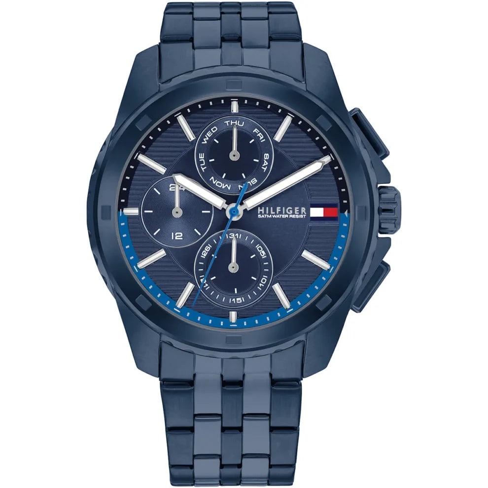 Tommy Hilfiger Walker 1710622 men's watch with blue ion-plated case and bracelet
