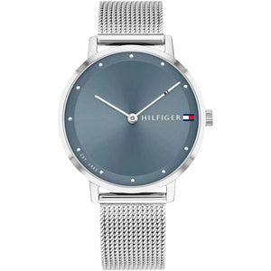 Tommy Hilfiger Pippa 1782149 women's watch with silver mesh bracelet and navy blue dial
