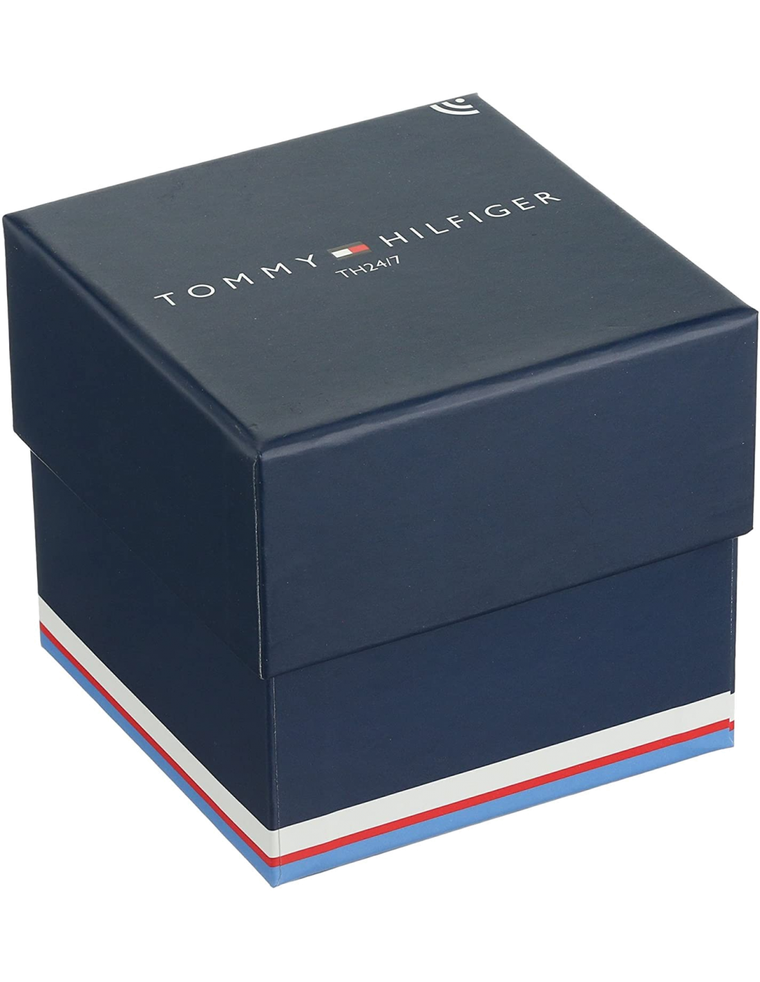 Detailed side view of the silver crown on the Tommy Hilfiger 1782220