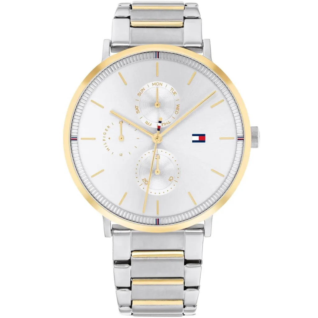 Tommy Hilfiger Jenna 1782299 women's watch with two-tone silver and gold bracelet and silver dial