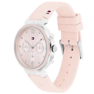 Right side angled perspective of Tommy Hilfiger 1782343 showing the polished silver case finish