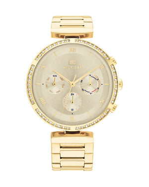 Tommy Hilfiger Kennedy 1782392 women's watch with full gold bracelet and crystal bezel