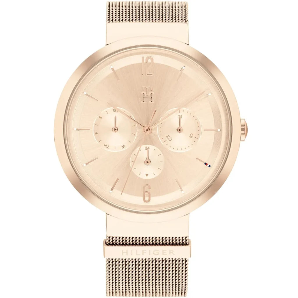 Tommy Hilfiger Lidia 1782538 women's watch with rose gold mesh bracelet and dial
