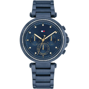 Tommy Hilfiger Emily 1782704 women's watch with full navy blue case and crystal bezel