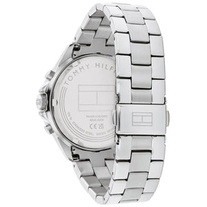 Side profile highlighting the polished stainless steel links of the Tommy Hilfiger 1782707 bracelet