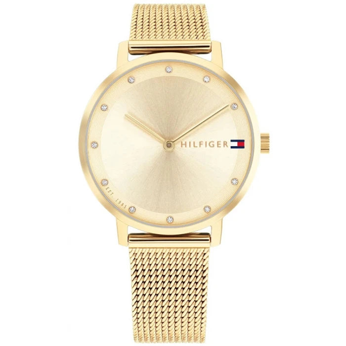 Tommy Hilfiger Pippa 1782728 women's watch with gold case and gold mesh bracelet