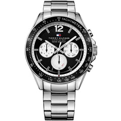 Tommy Hilfiger 1791120 Men's Watch – Silver & Black | Original Tommy Hilfiger