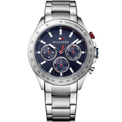 Tommy Hilfiger 1791228 Men's Watch – Silver & Blue & Stainless Steel | Original Tommy Hilfiger