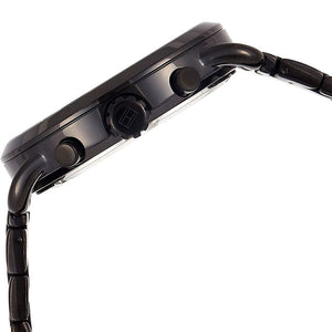 Detailed side view of the black crown and case lugs on the 1791423 men's watch