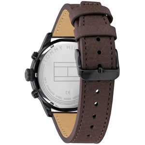 Back view of the Tommy Hilfiger 1791593 watch showing the stainless steel caseback