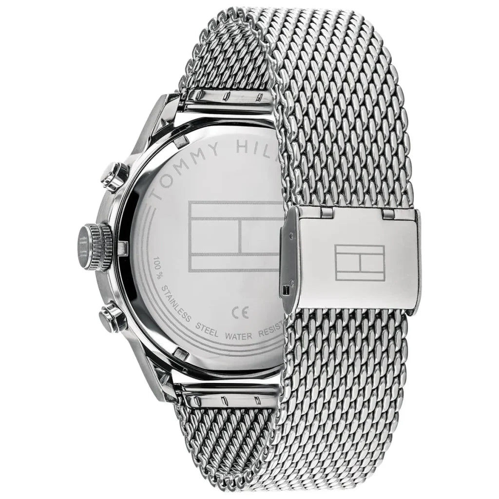 Side profile view showing the slim case thickness and modern design of the Tommy Hilfiger 1791596