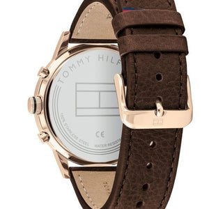 Back view of the Tommy Hilfiger 1791631 watch showing the stainless steel caseback