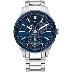 Tommy Hilfiger 1791640 Men's Watch – Silver & Blue & Stainless Steel | Original Tommy Hilfiger