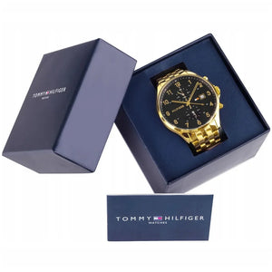 Back view of the Tommy Hilfiger 1791708 watch showing the stainless steel caseback
