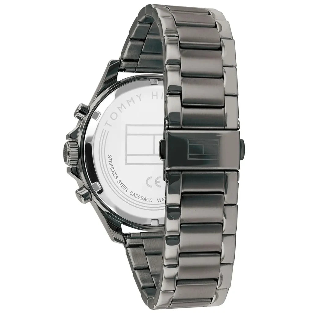 Side profile view showing the 11mm case thickness and sleek sport design of the Tommy Hilfiger 1791719