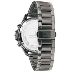Side profile view showing the 11mm case thickness and sleek sport design of the Tommy Hilfiger 1791719