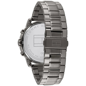 Side profile view of the 10mm gunmetal case of the Tommy Hilfiger 1791796