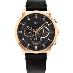 Tommy Hilfiger 1791798 Men's Watch – Rose Gold & Gold & Leather | Original Tommy Hilfiger