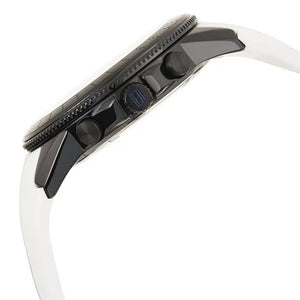Side profile view of the polished black case of the Tommy Hilfiger 1791862