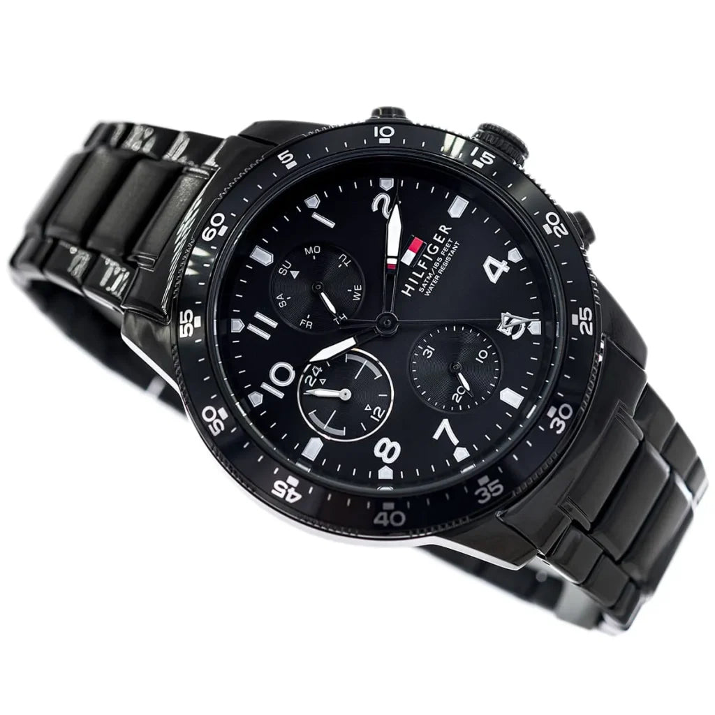 Side profile view showing the 10mm case thickness and robust design of the Tommy Hilfiger 1791951
