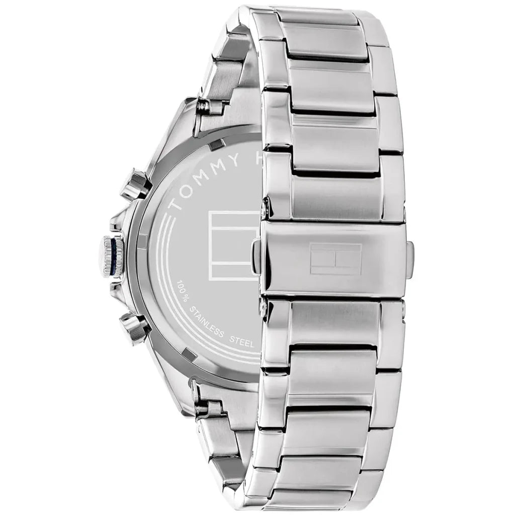 Side profile highlighting the polished stainless steel links of the Tommy Hilfiger 1791968 bracelet