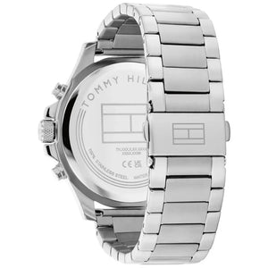 Side profile highlighting the polished stainless steel links of the Tommy Hilfiger 1792113 bracelet
