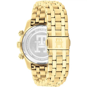 Right side angled view of Tommy Hilfiger 1792158 highlighting the blue sport bezel