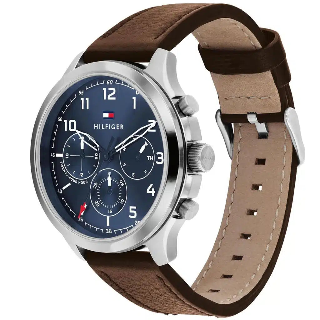 Right side view of Tommy Hilfiger 1791855 showing silver stainless steel case
