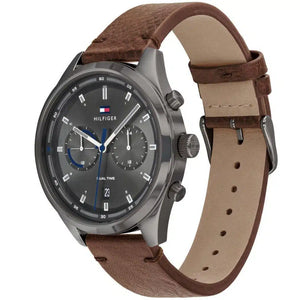 Right side view of Tommy Hilfiger 1791730 showing gunmetal stainless steel case