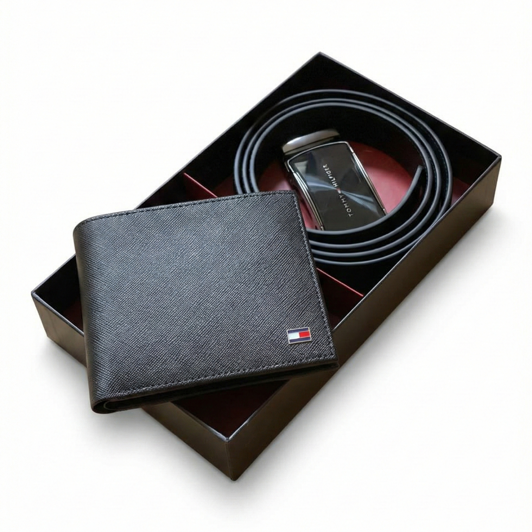Tommy Hilfiger Gift Set Box containing Wallet and Automatic Belt