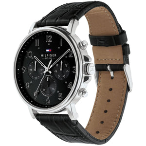 Right side view of Tommy Hilfiger 1710381 showing silver stainless steel case