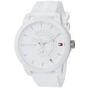 Right side view of Tommy Hilfiger 1791481 showing silver stainless steel case