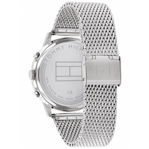 Profile view of Tommy Hilfiger Easton showing case thickness and mesh bracelet