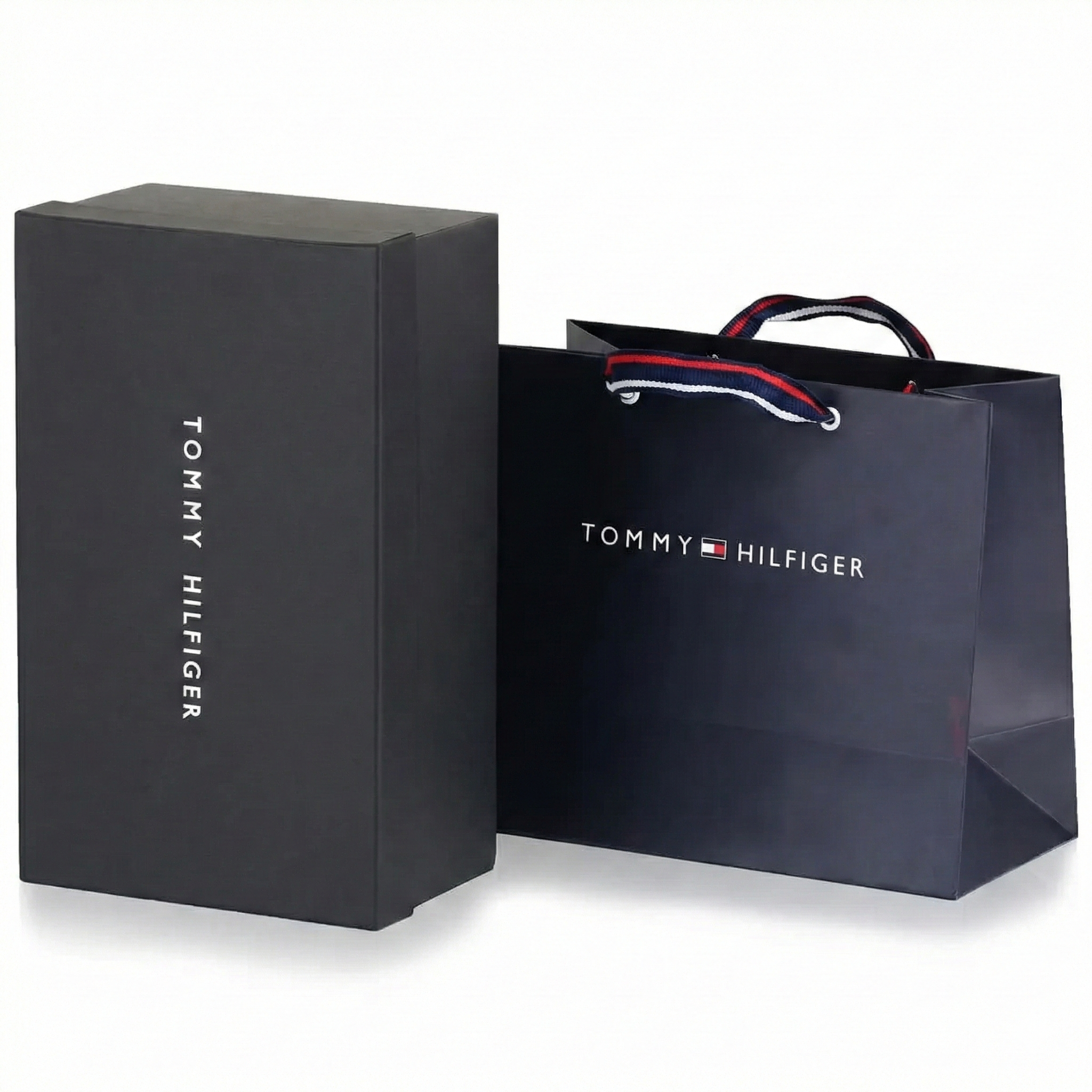 Complete Tommy Hilfiger Packaging with Gift Box and Shopping Bag