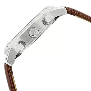 Profile view of Tommy Hilfiger Kane showing case thickness and croc leather strap