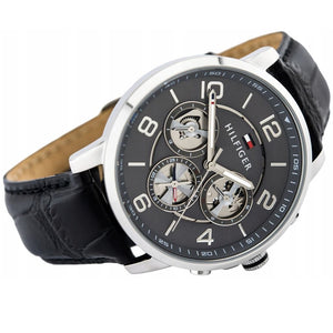 Right side view of Tommy Hilfiger 1791289 showing silver stainless steel case