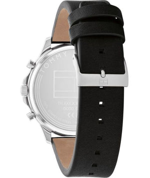 Right side view of Tommy Hilfiger 1710495 showing silver stainless steel case