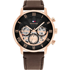 Tommy Hilfiger 1710566 Men's Watch – Gold & Brown & Leather | Original Tommy Hilfiger