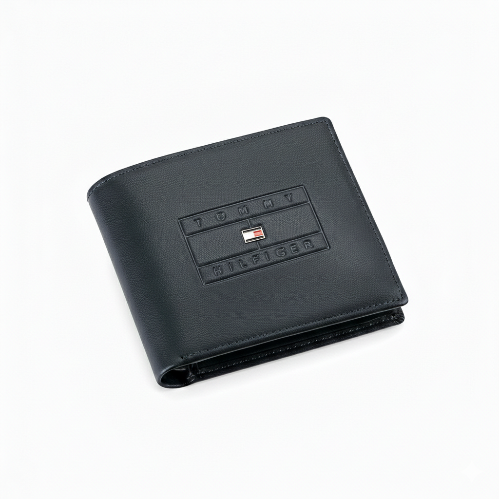 Tommy Hilfiger wallet with brand logo on a white background