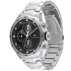 Right side view of Tommy Hilfiger 1791805 showing silver stainless steel case