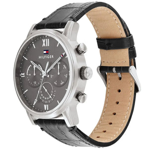 Right side view of Tommy Hilfiger 1791883 showing silver stainless steel case