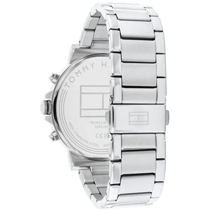 Profile view of Tommy Hilfiger Tyson showing case thickness and triple-link bracelet