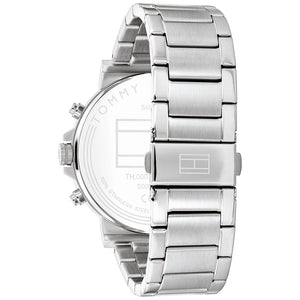 Right side view of Tommy Hilfiger 1710604 showing silver stainless steel case