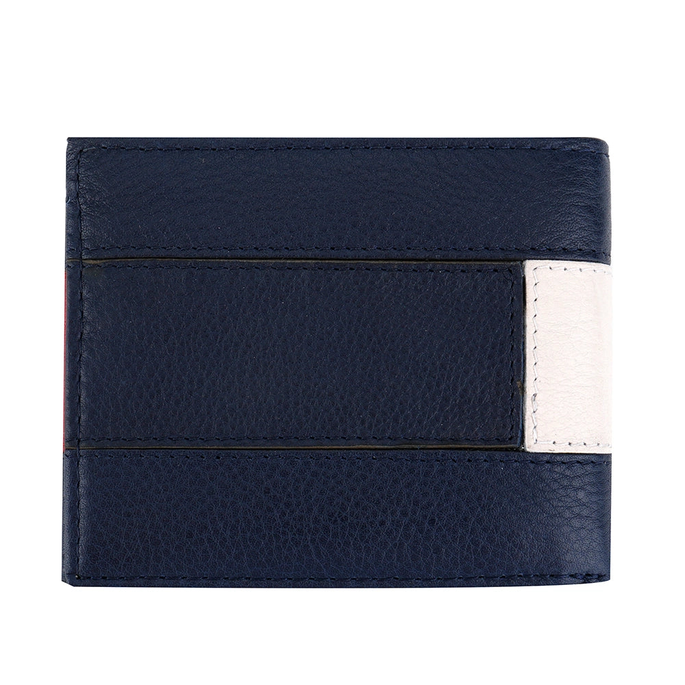 Back view of Tommy Hilfiger Wallet showing signature stripe detail