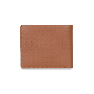 Back view of Tommy Hilfiger Tan Leather Wallet showing textured finish