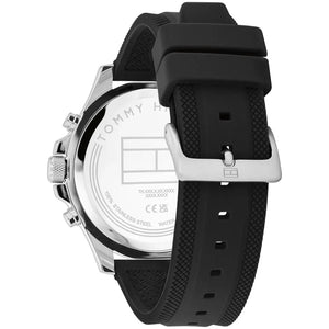 Authentic real-life photo of Tommy Hilfiger 1792111 showing the detailed silver bezel and green dial accents